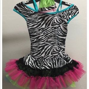Zebra printed ballet costume sm child